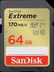 SanDisk Extreme R170/W80 SDXC 64GB, UHS-I U3, Class 10