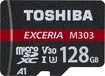 Toshiba Exceria M303 R98/W65 microSDXC 128GB Kit, UHS-I U3, A1, Class 10