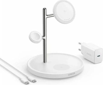 Anker MagGo бездротова зарядна станція (3-в-1 Stand) white