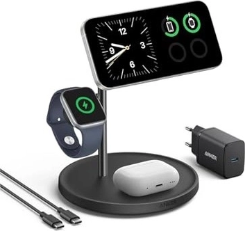 Anker MagGo бездротова зарядна станція (3-в-1 Stand) black