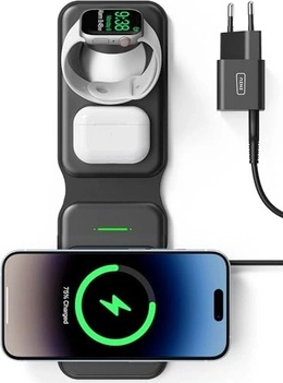 INIU I222 3-в-1 бездротова Ladepad and pedestal black