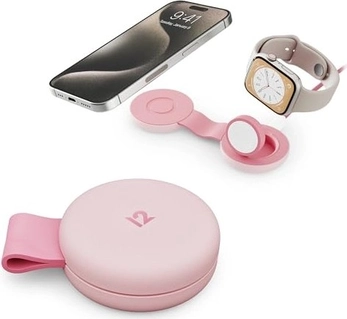 Twelve South ButterFly SE 2-в-1 Qi2 Charger pink