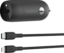 Belkin BoostCharge 30W USB-C автомобільна зарядка з USB-C/Lightning cable black
