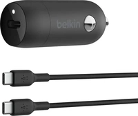 Belkin BoostCharge 30W USB-C автомобільна зарядка з USB-C/USB-C cable black