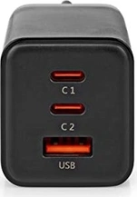 Nedis Charger 65W GaN quick charging function 3x USB-A/2x USB-C black