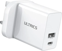 Ultrics USB-C Charger Plug 2-port 33W white