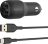 Belkin BoostCharge Dual USB-A автомобільна зарядка 24W...
