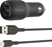 Belkin BoostCharge Dual USB-A автомобільна зарядка 24W...