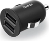 Hama 2-way-USB charger f. cigarette lighter charging adapter f. car 2,4A / 12W black