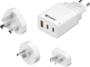 Sandberg 3in1 TravelCharger USB-C/A 65W white
