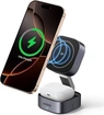 Ugreen 2-в-1 Qi2 magnetic foldable зарядна станція grey